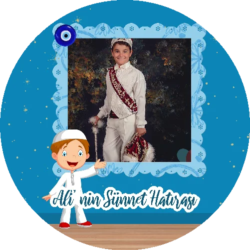 Sünnet Temalı Yuvarlak Açacak Magneti